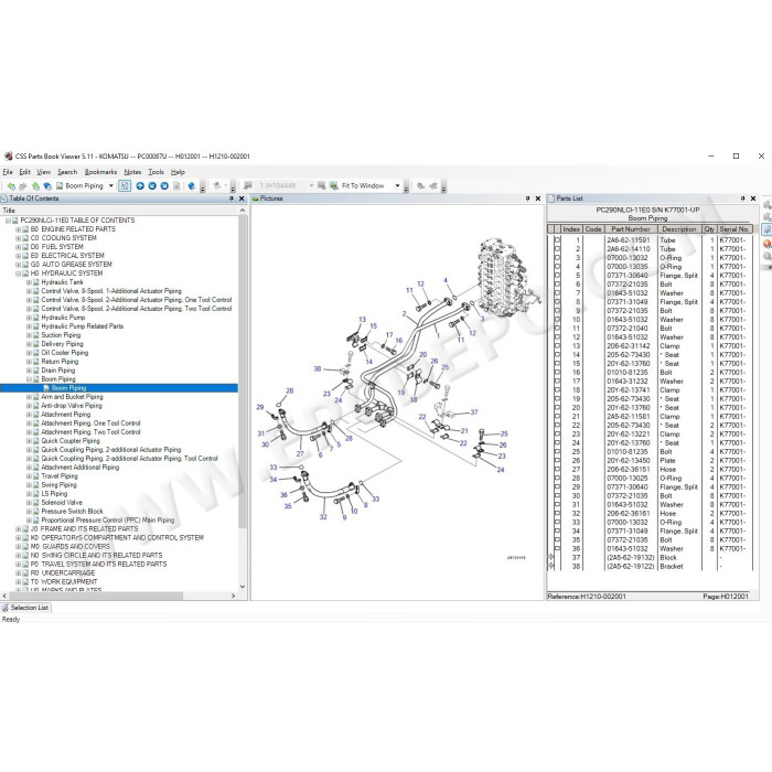 Komatsu England EPC spare parts catalog 2021