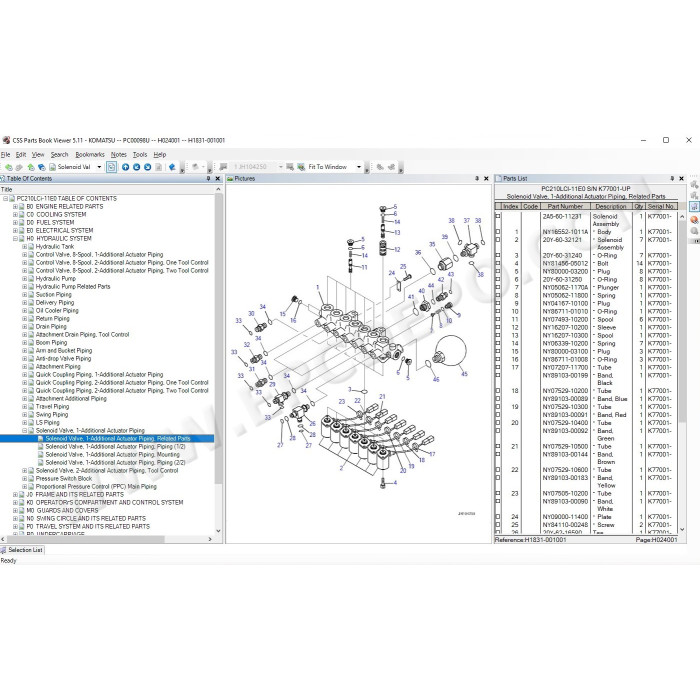 Komatsu England EPC spare parts catalog 2021