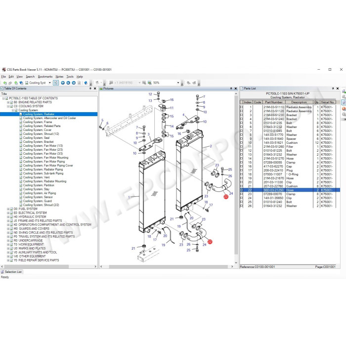 Komatsu England EPC spare parts catalog 2021