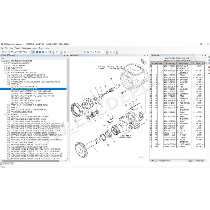 Komatsu Germany EPC spare parts catalog 2021
