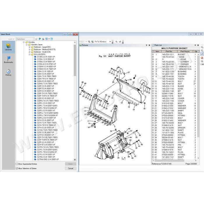 Komatsu Japan Bulldozer EPC parts catalog 2021