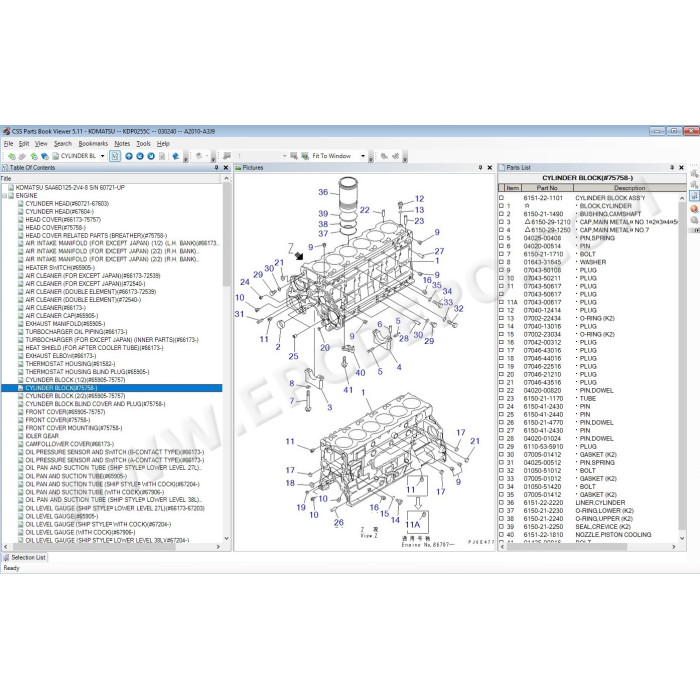 Komatsu Japan Diesel generator engine EPC parts catalog 2021