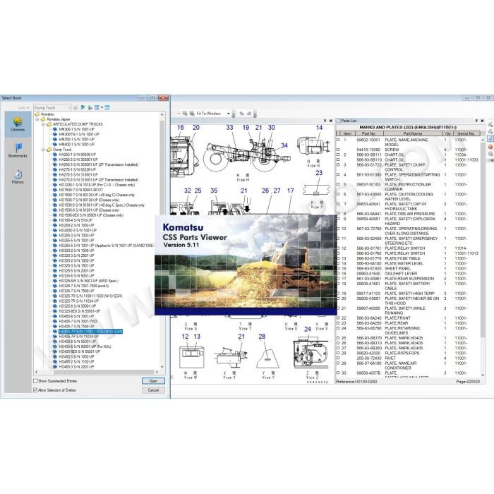 Komatsu Japan Articulated Dump Truck EPC parts catalog 2021