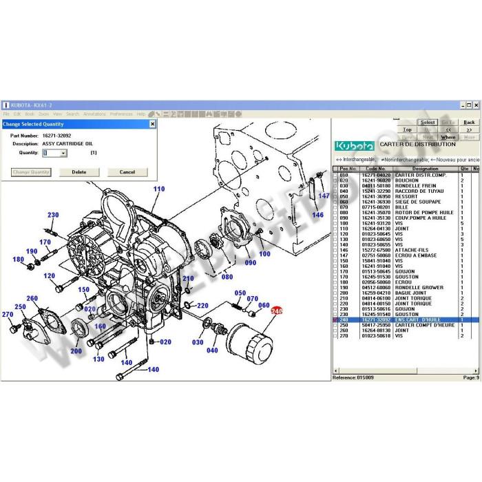 Kubota Construction EPC spare parts catalog 2009