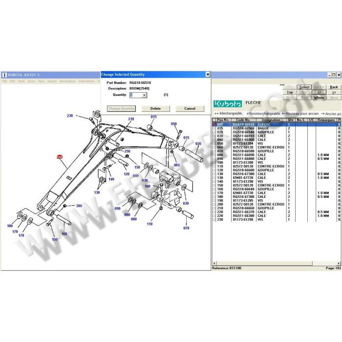 Kubota Construction EPC spare parts catalog 2009