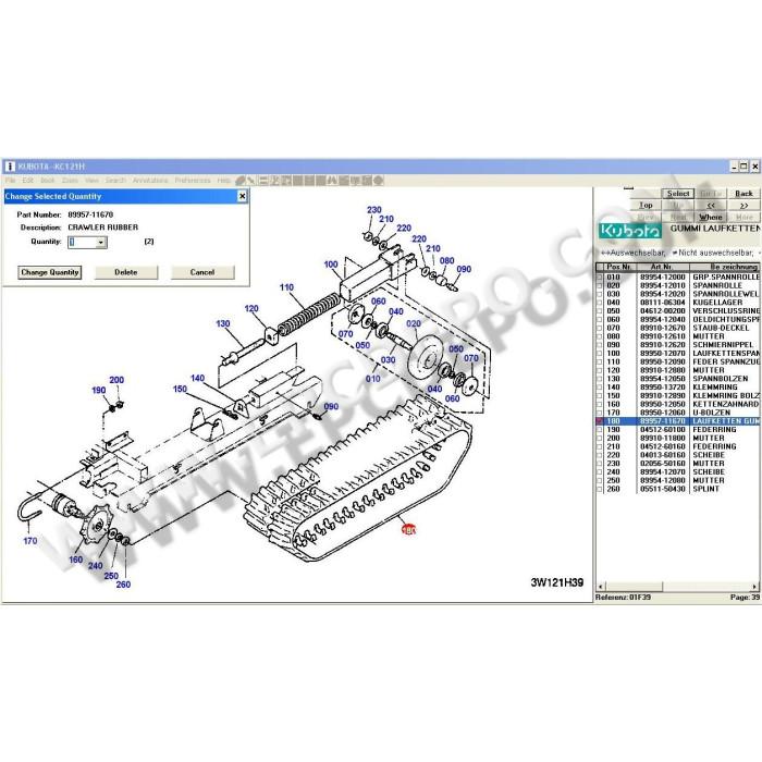 Kubota Construction EPC spare parts catalog 2009