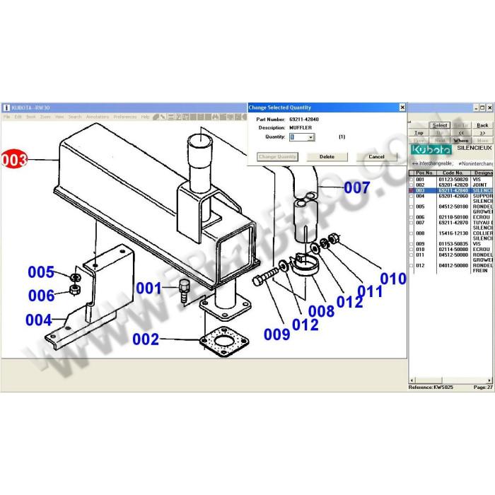 Kubota Construction EPC spare parts catalog 2009