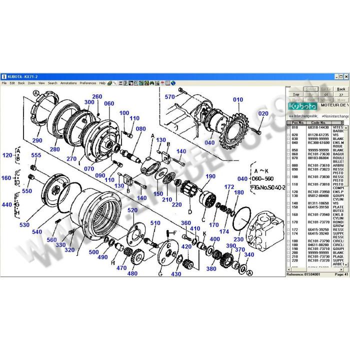 Kubota Construction EPC spare parts catalog 2009