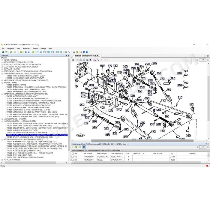 Kubota KDG Agriculture & Construction EPC parts catalog 2021