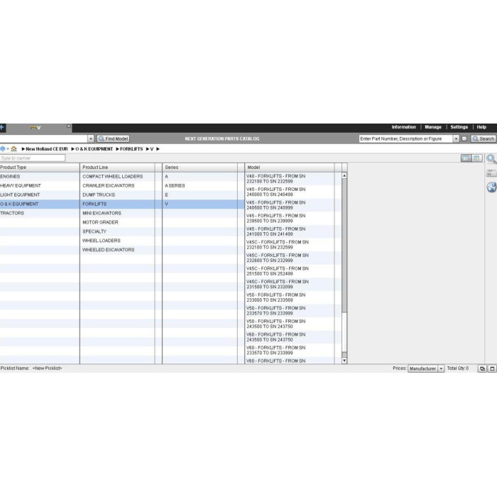 New Holland CE Construction Europe EPC parts catalog 2013