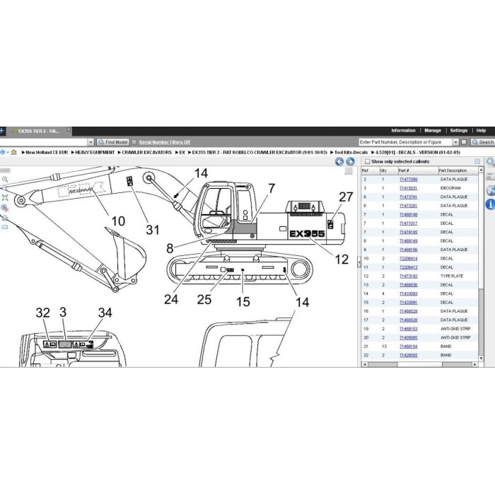 New Holland CE Construction Europe EPC parts catalog 2013