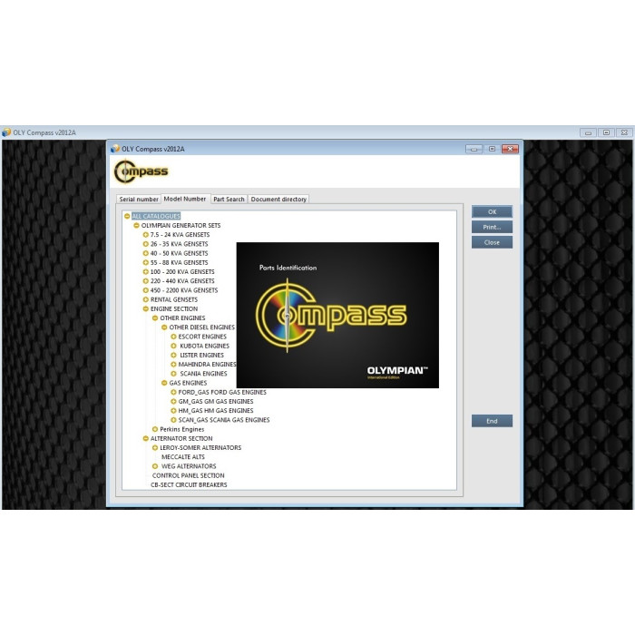 OLYMPIAN COMPASS 2012A EPC PARTS CATALOG + EST2011B