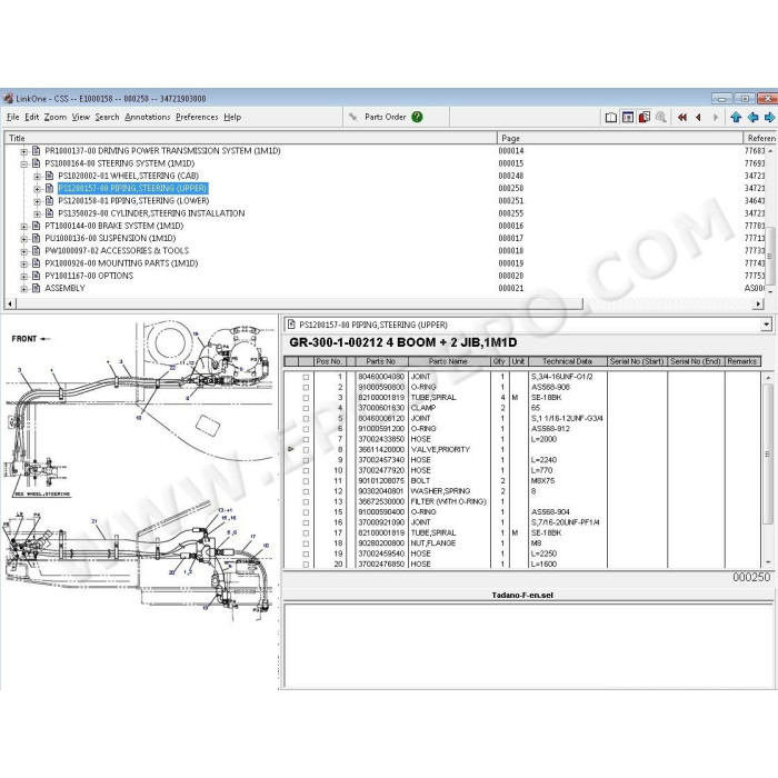 Tadano Crane EPC spare parts catalog 2021