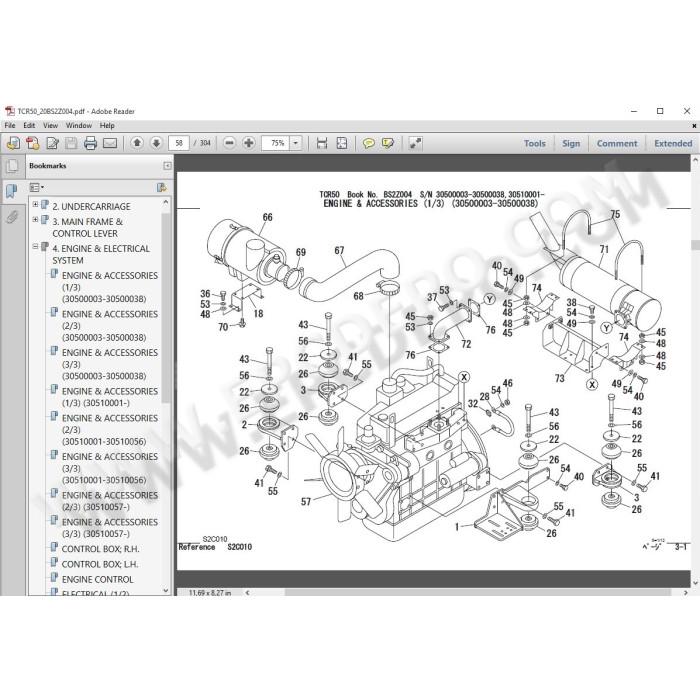 Takeuchi Dump Carrier TCR50 parts + service manual