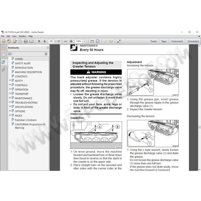 Takeuchi Dump Carrier TCR50 parts + service manual