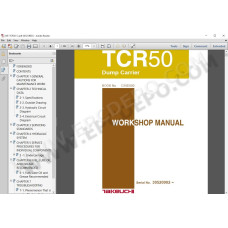 Takeuchi Dump Carrier TCR50 parts + service manual