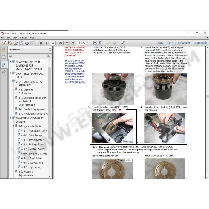 Takeuchi Dump Carrier TCR50 parts + service manual