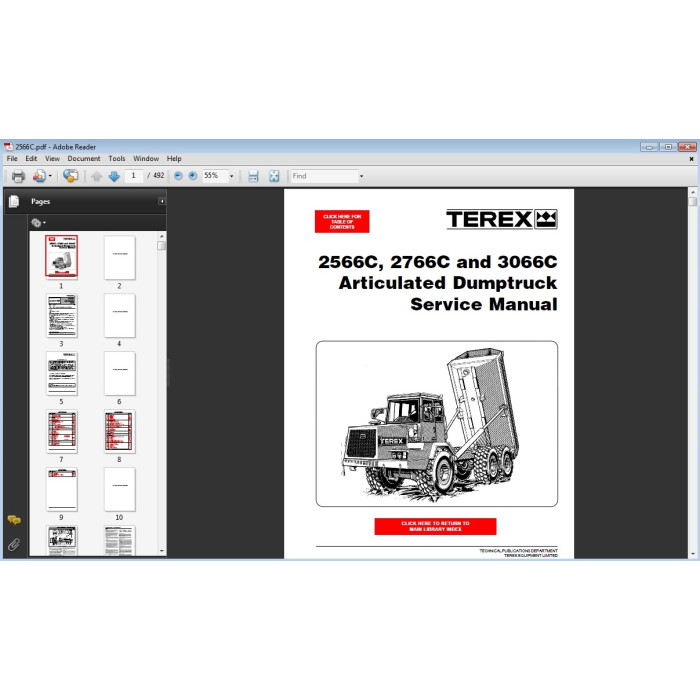 Terex Truck / Scraper spare parts catalog + service manuals
