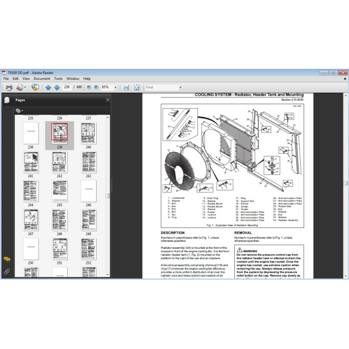 Terex Truck / Scraper spare parts catalog + service manuals