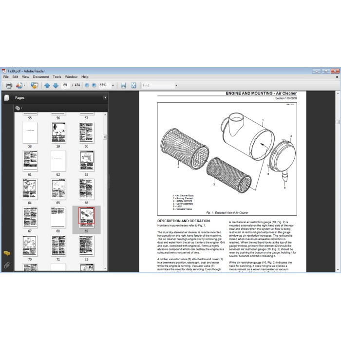 Terex Truck / Scraper spare parts catalog + service manuals