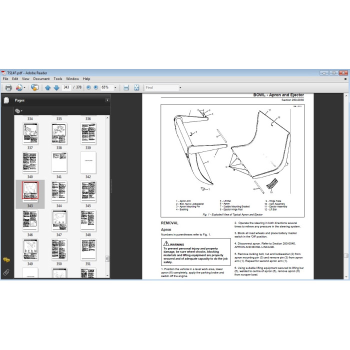 Terex Truck / Scraper spare parts catalog + service manuals