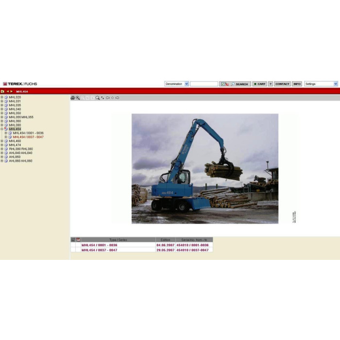 TEREX / FUCHS EPC SPARE PARTS CATALOG 2010