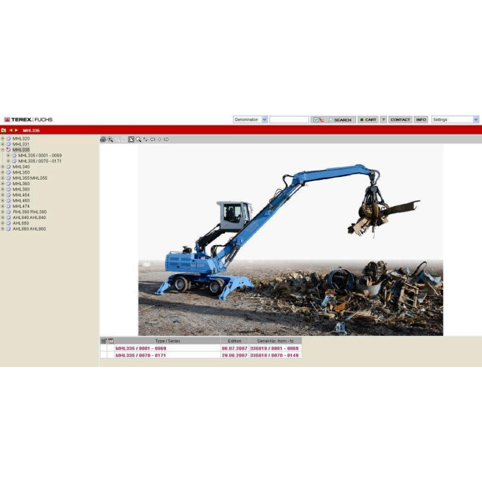 TEREX / FUCHS EPC SPARE PARTS CATALOG 2010