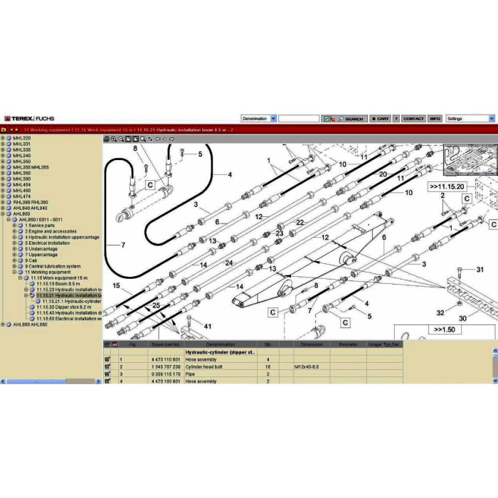 TEREX / FUCHS EPC SPARE PARTS CATALOG 2010
