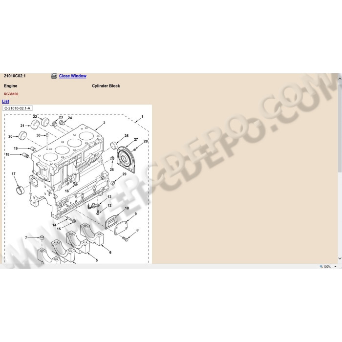 Terex / Fermec Backhoe Loader 820 860 880 970 980 epc spare parts catalog