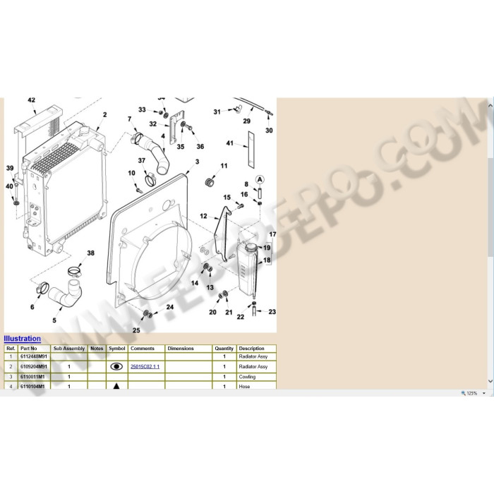 Terex / Fermec Backhoe Loader 820 860 880 970 980 epc spare parts catalog