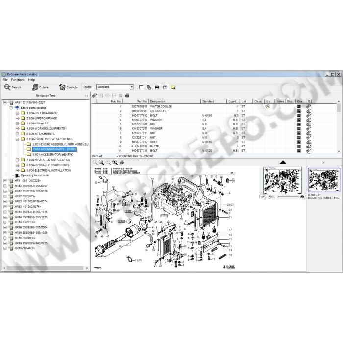 Terex Excavator HR11 HR12 HR13 HR14 HR16 HR18 parts catalog