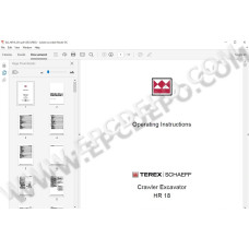 Terex Excavator HR11 HR12 HR13 HR14 HR16 HR18 parts catalog