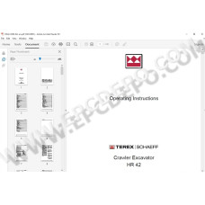 Terex Excavator HR20 HR22 HR31 HR32 HR42 parts catalog