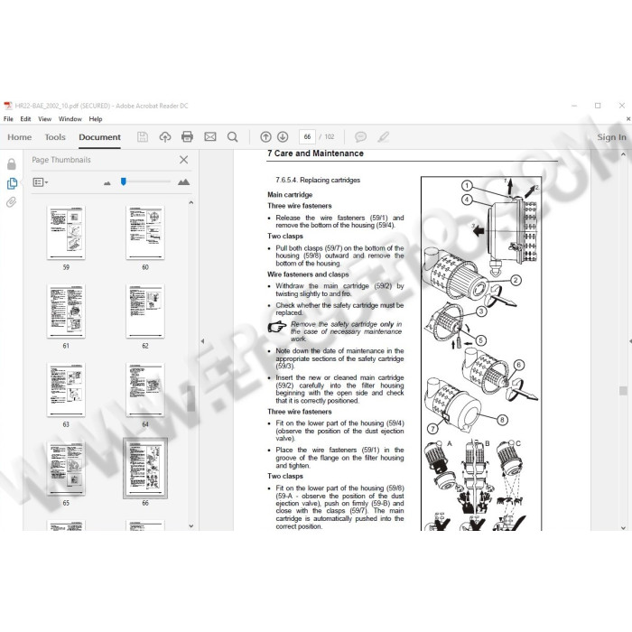 Terex Excavator HR20 HR22 HR31 HR32 HR42 parts catalog