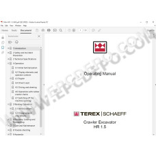 Terex Mini Excavator HR1.5 HR1.6 HR2.0 HR3.7 parts catalog