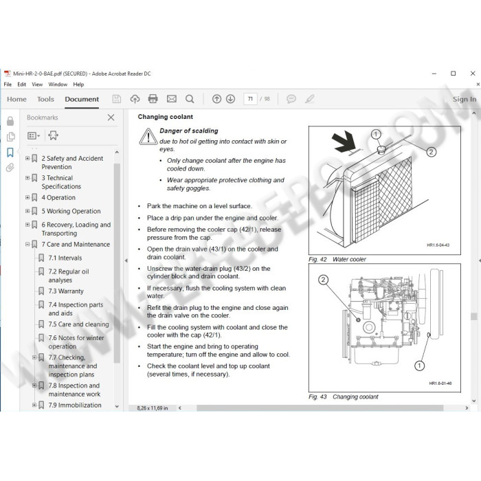 Terex Mini Excavator HR1.5 HR1.6 HR2.0 HR3.7 parts catalog