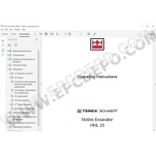 Terex Excavator HML22 HML23 HML31 HML32 HML42 parts catalog