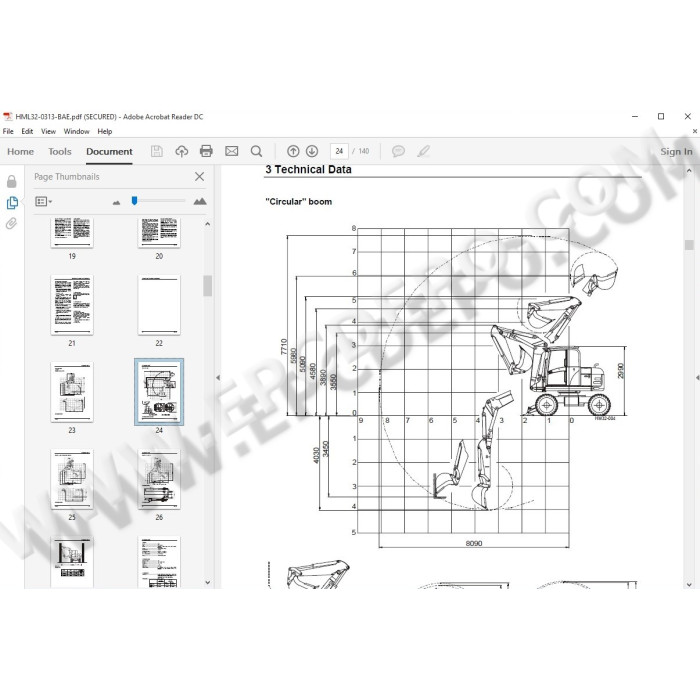 Terex Excavator HML22 HML23 HML31 HML32 HML42 parts catalog