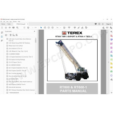 Terex Rough Terrain Crane RT600 RT600-1 spare parts manual