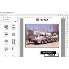 Terex Rough Terrain Crane T500-1 spare parts manual