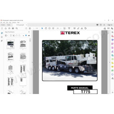 Terex Rough Terrain Crane T775 spare parts manual
