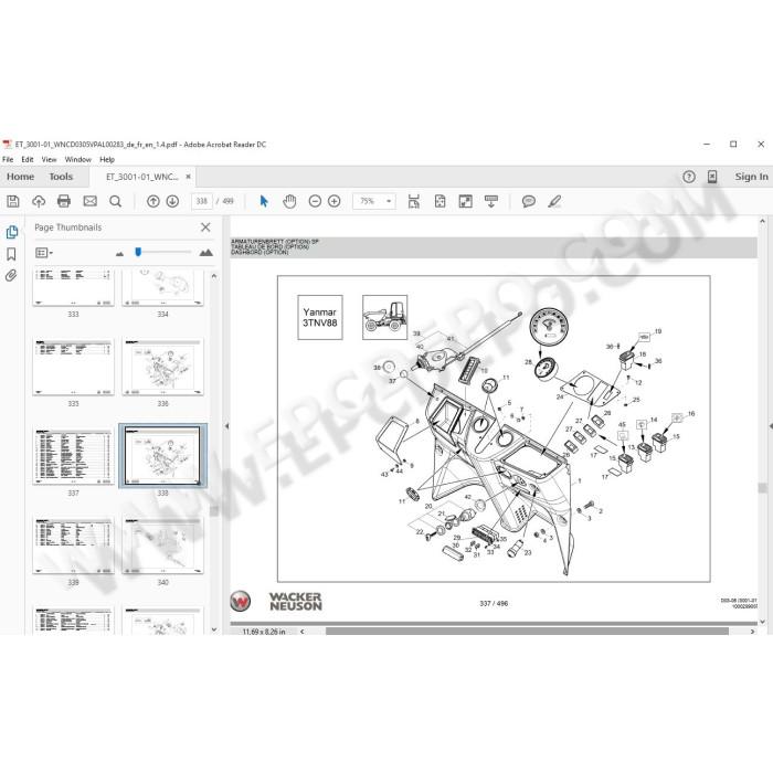 Wacker Neuson Dumper EPC spare parts catalog
