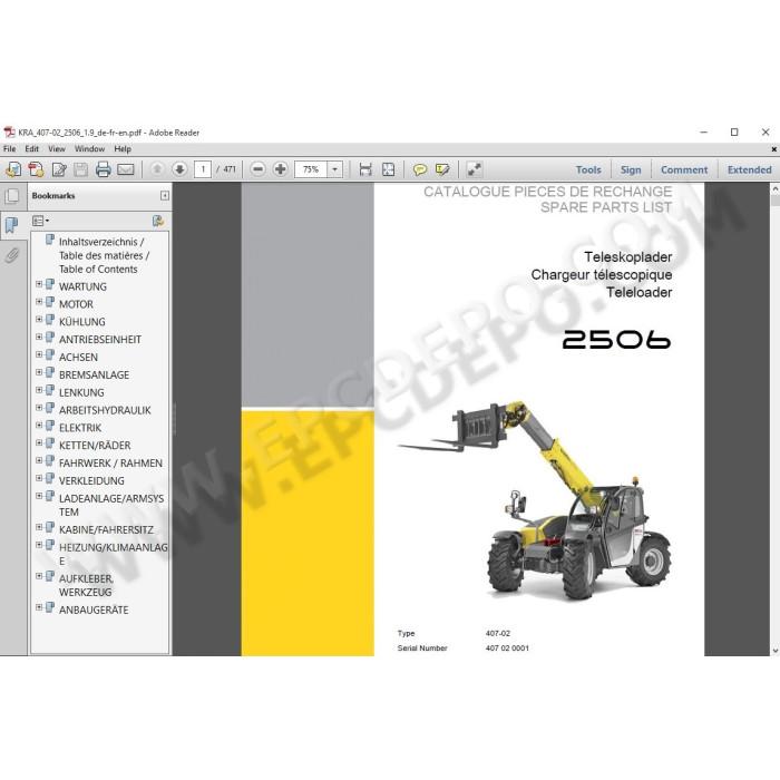 Wacker Neuson Telehandler / Loader EPC spare parts catalog