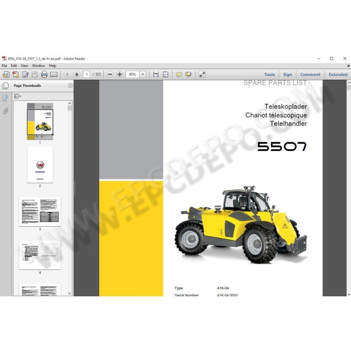 Wacker Neuson Telehandler / Loader EPC spare parts catalog