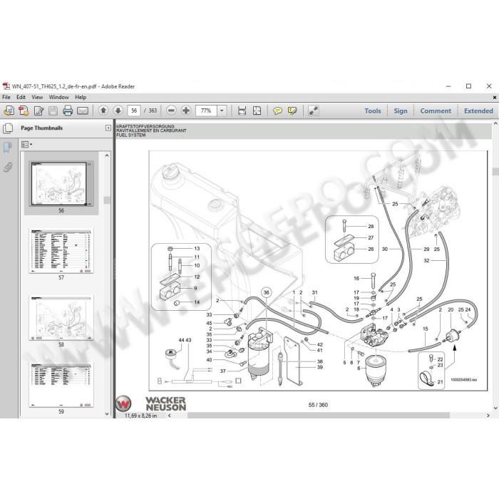 Wacker Neuson Telehandler / Loader EPC spare parts catalog