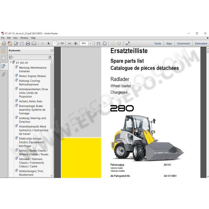 Wacker Neuson / Kramer Wheel Loader EPC parts catalog