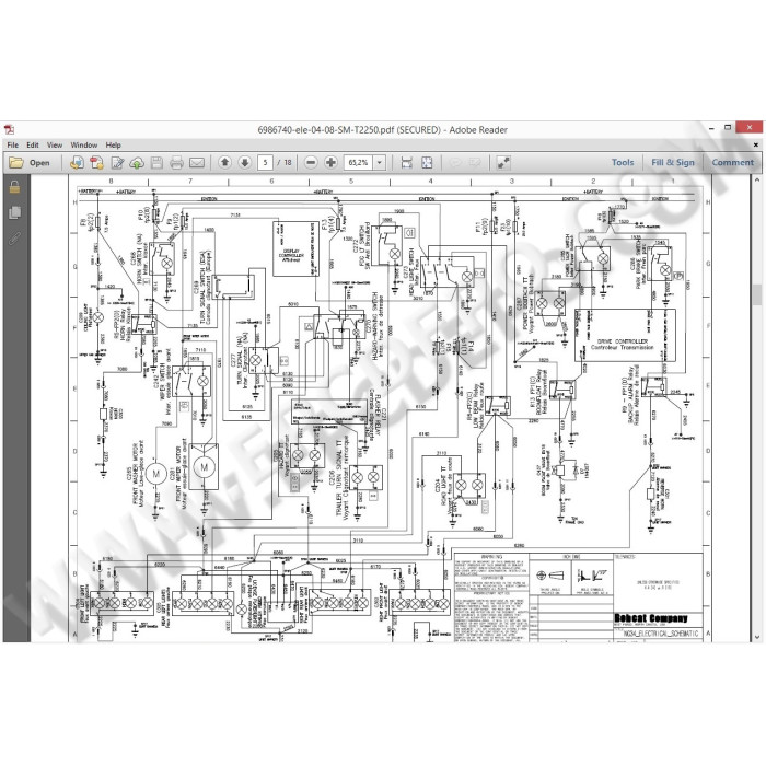 BOBCAT TELESCOPIC HANDLER T2250 SERVICE & REPAIR MANUAL