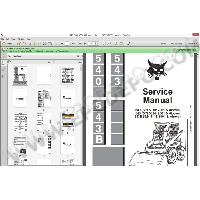 Bobcat Skid Steer Loaders, Articulated Loaders, Loaders service & repair manuals