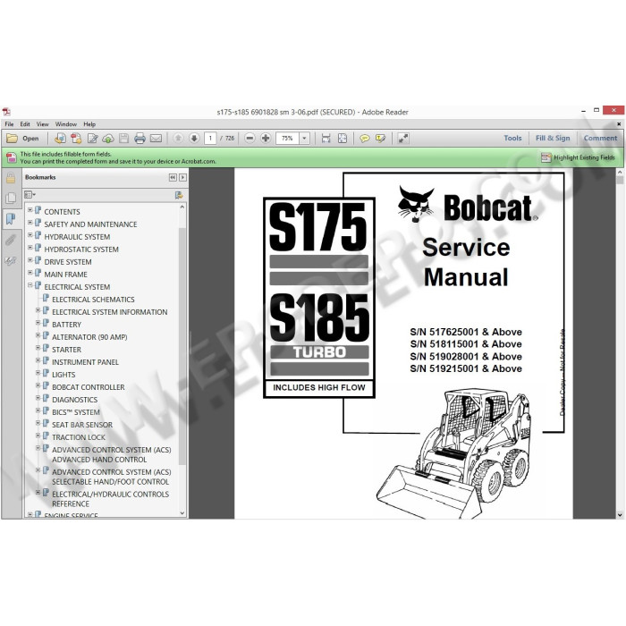Bobcat Skid Steer Loaders, Articulated Loaders, Loaders service & repair manuals
