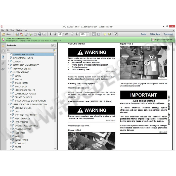 BOBCAT EXCAVATORS SERVICE & REPAIR MANUALS